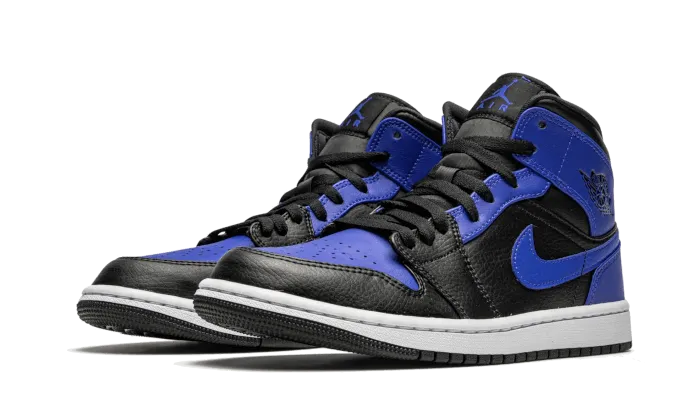 Air Jordan Air Jordan 1 Mid Hyper Royal Tumbled Leather - 554725-077 / 554724-077