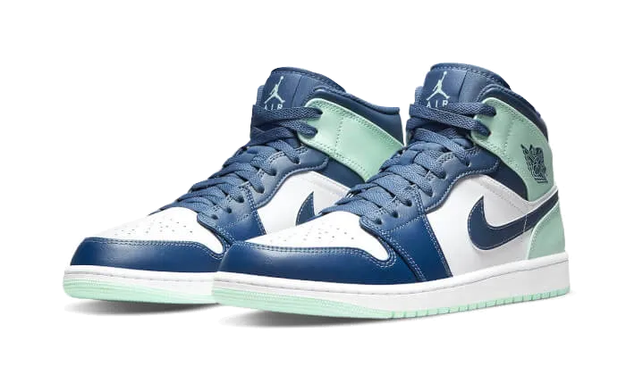 Air Jordan Air Jordan 1 Mid Mystic Navy Mint Foam - 554724-413 / 554725-413