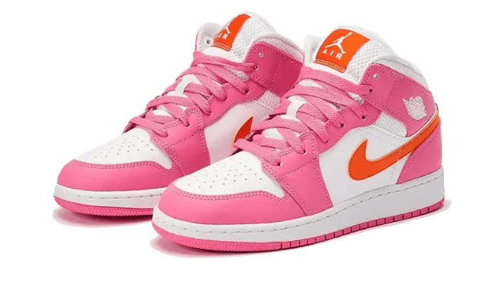Air Jordan Air Jordan 1 Mid Pinksicle Safety Orange - DX3240-681