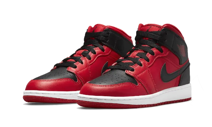 Air Jordan Air Jordan 1 Mid Reverse Bred - 554724-660 / 554725-660