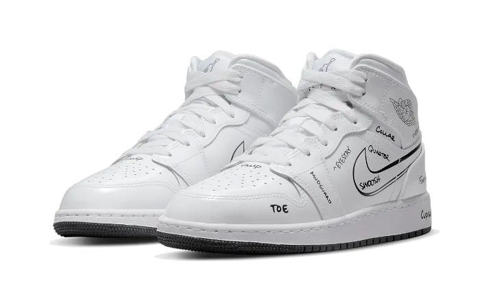 Air Jordan Air Jordan 1 Mid Schematic - DQ1864-100