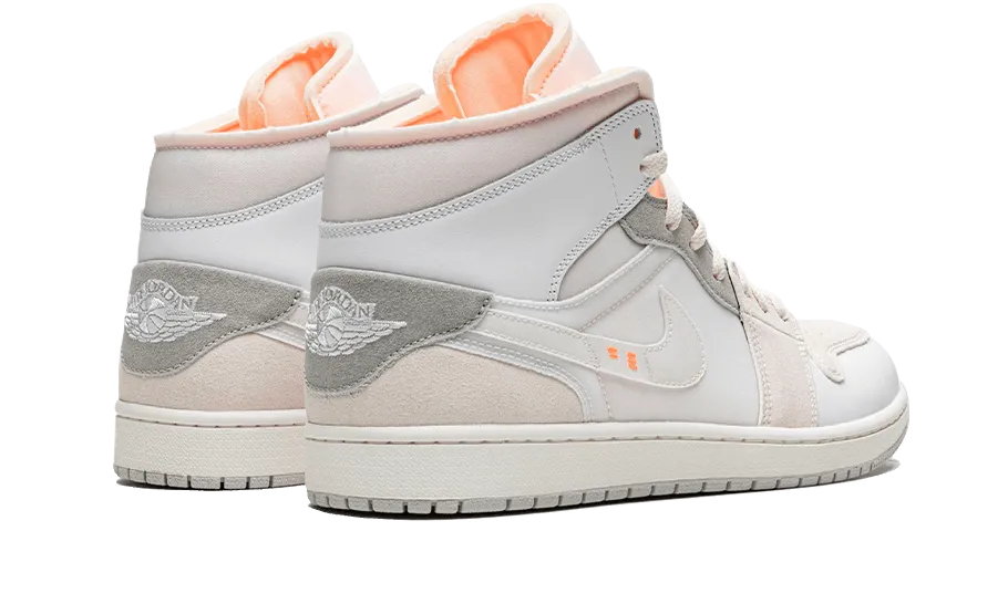 Air Jordan Air Jordan 1 Mid SE Craft Inside Out White Grey - DM9652-100 / DQ3726-100