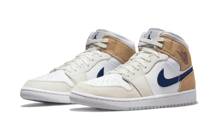 Air Jordan Air Jordan 1 Mid Tan Suede Navy - DO6726-100