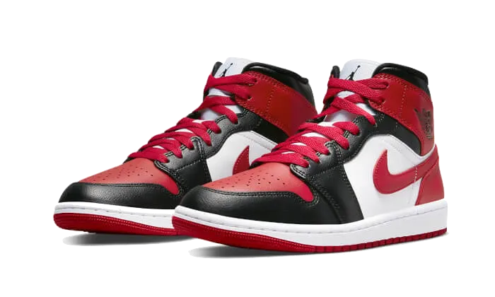 Air Jordan Air Jordan 1 Mid White Bred Toe - BQ6472-079