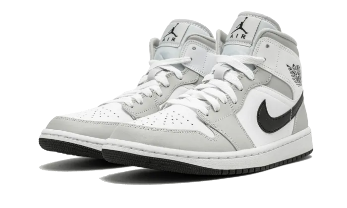 Air Jordan Air Jordan 1 Mid White Light Smoke Grey - BQ6472-015