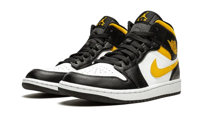 Air Jordan Air Jordan 1 Mid White Pollen Black - 554724-177 / 554725-177