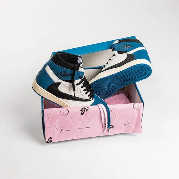 Air Jordan Air Jordan 1 Retro High OG SP Travis Scott Fragment Military Blue - DH3227-105