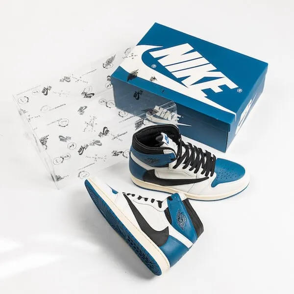 Air Jordan Air Jordan 1 Retro High OG SP Travis Scott Fragment Military Blue - DH3227-105