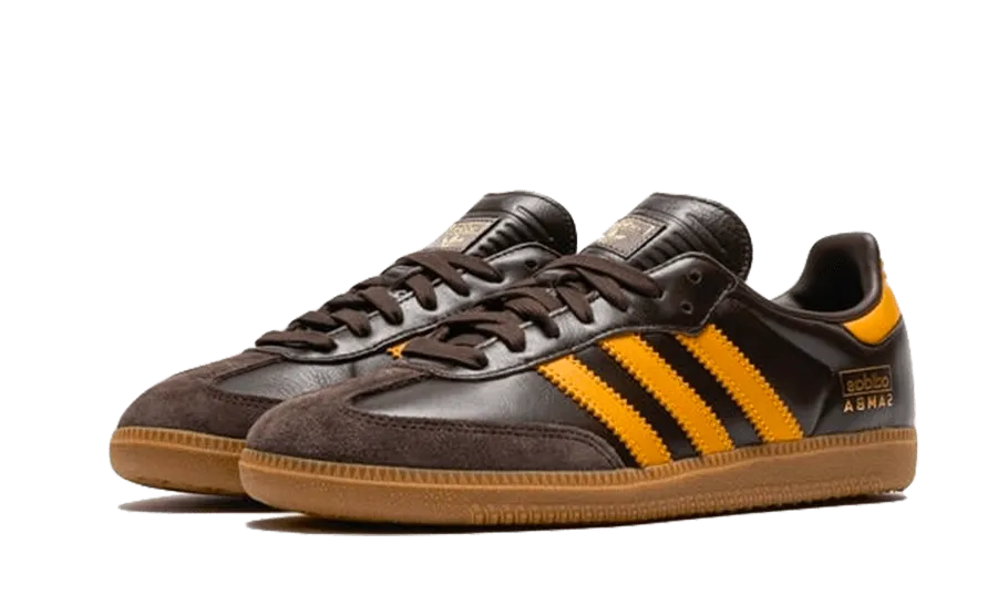 Adidas Samba OG Dark Brown Yellow - IG6174